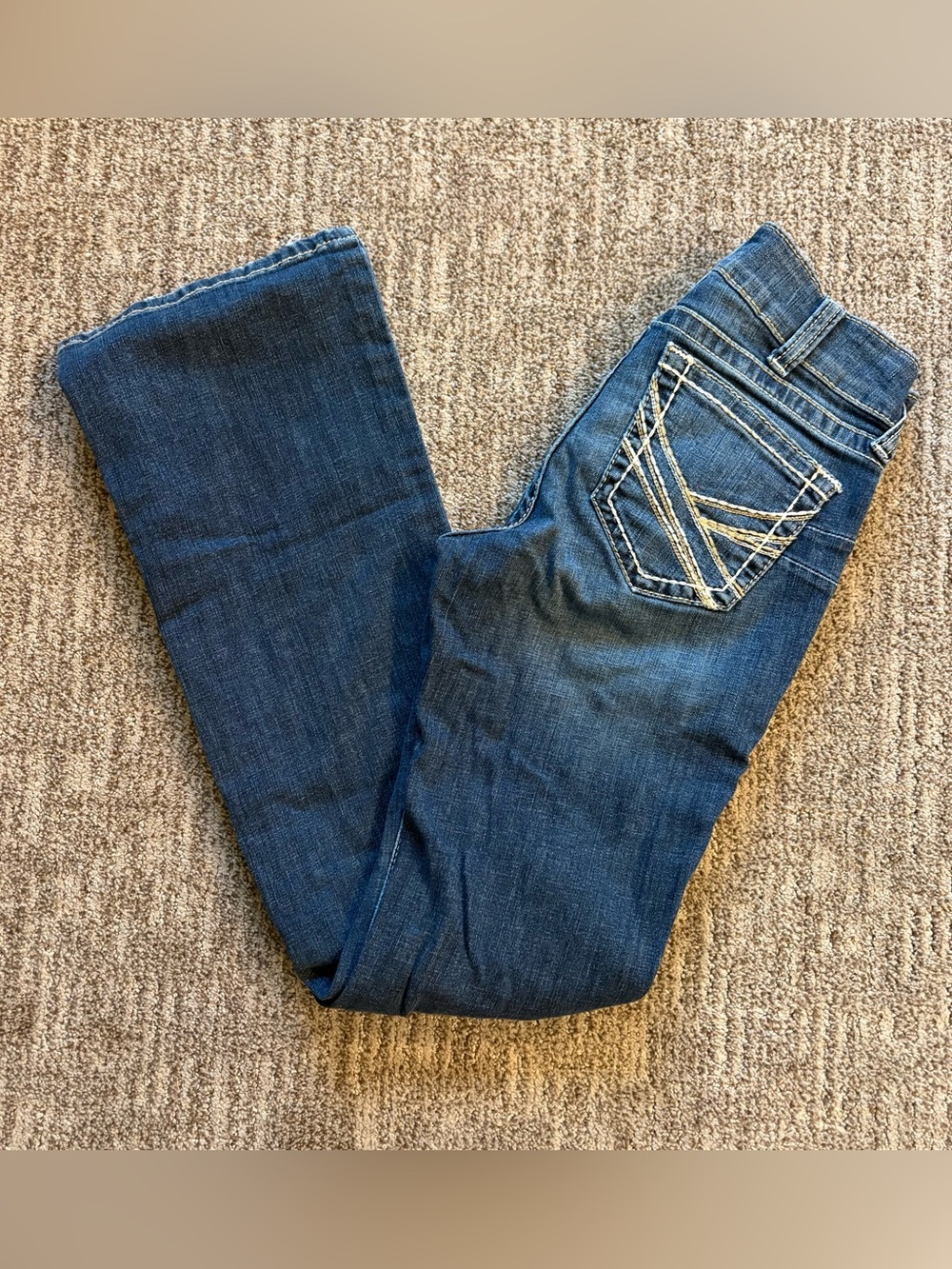 Ariat women’s Perfect Rise Bootcut Real Denim jeans size 29 dark wash long